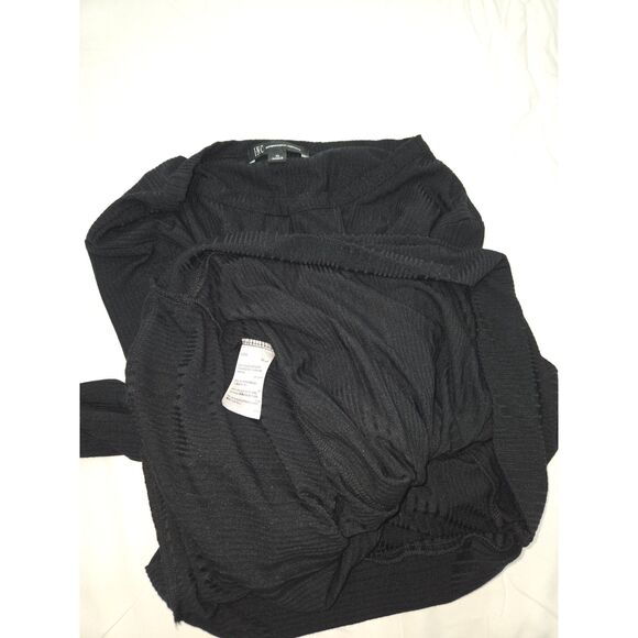 INC Tie Knot Keyhole Blouse Women XL Black Long Sleeve - Picture 7 of 7